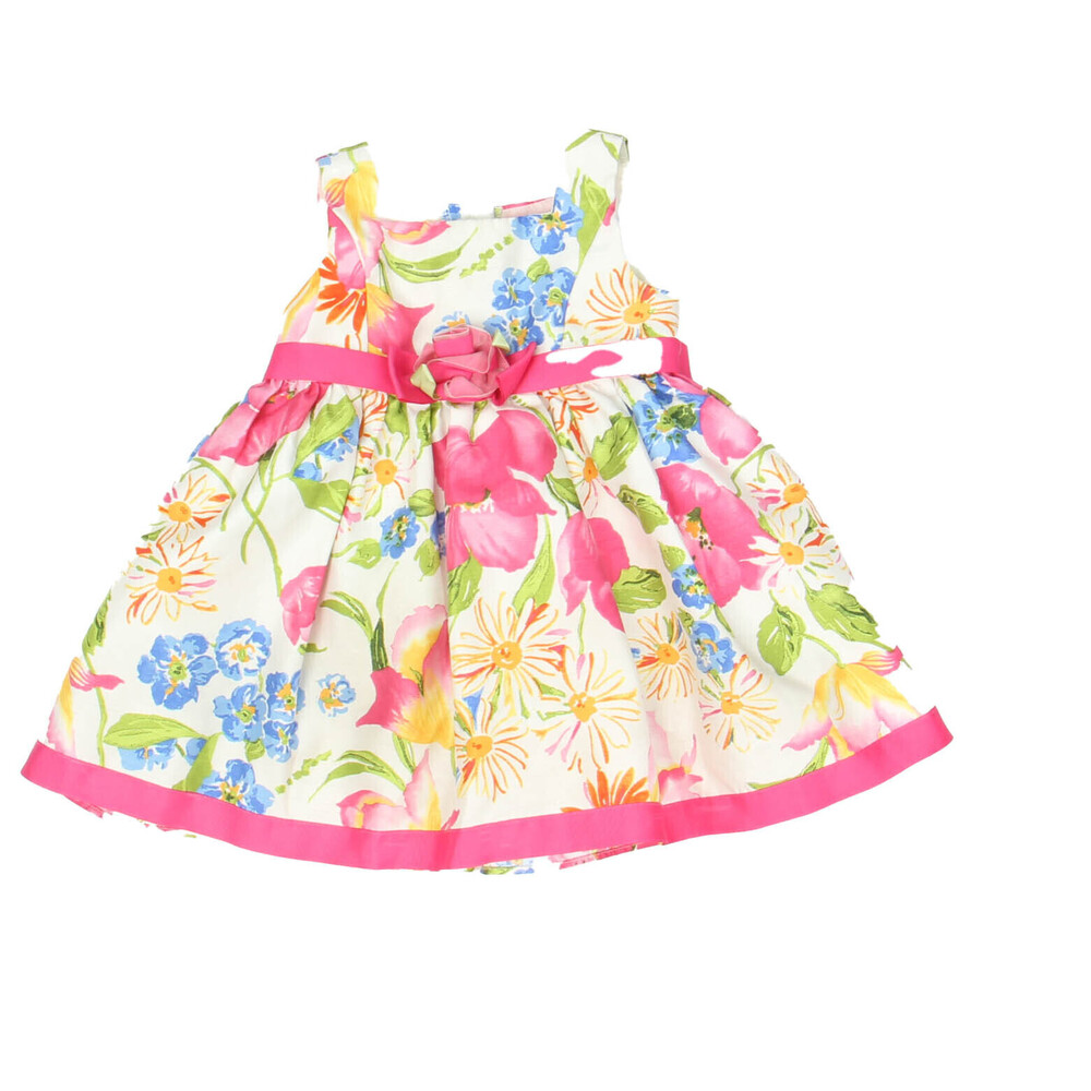 Jenny & Me Girls Pink Flowered Special Occasion Dress size: 18 Months